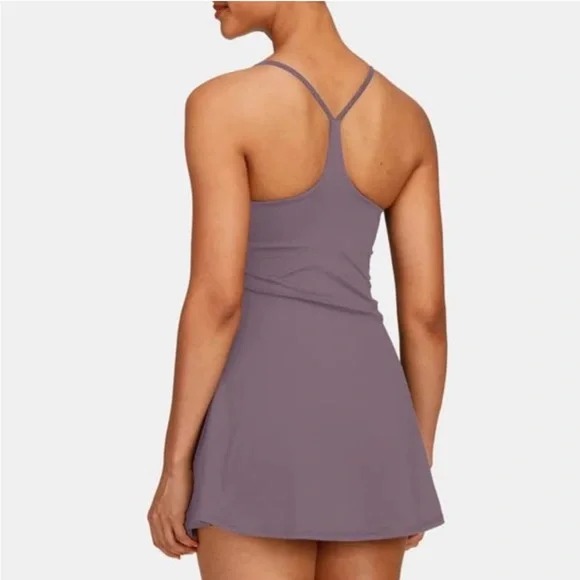 Halara Everyday Dress- Euphoria Lilac Chocolate Mauve Size Medium New with tag - Picture 2 of 9